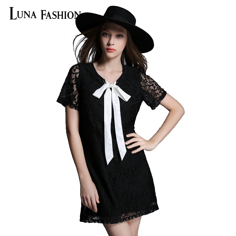 ... XL-womens-summer-dresses-2015-summer-cute-bow-plus-size-lace-dresses