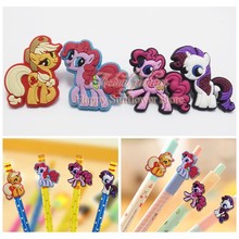 4PCS My Little Ponies Action Figures PVC Pencil Topper Pen refill School Supplies Kids Birthday Party Gifts