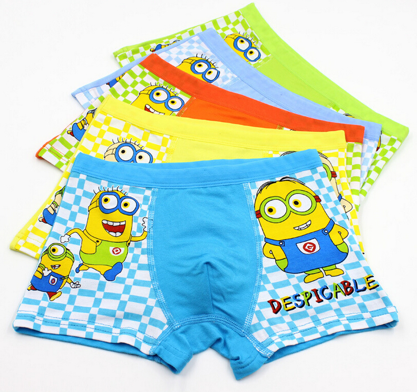 Random color Hot selling Modal boxer kids underwear despicable me