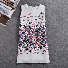 Butterfly Fashion Infantil Vintage 2016 Floral Print Toddler Girls Dresses Summer Vestidos Party Kids Clothes Princess NTQ129