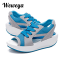 Weweya Summer Women s Sandals Casual Mesh Breathable Shoes Women Ladies 5 5 cm High Heel