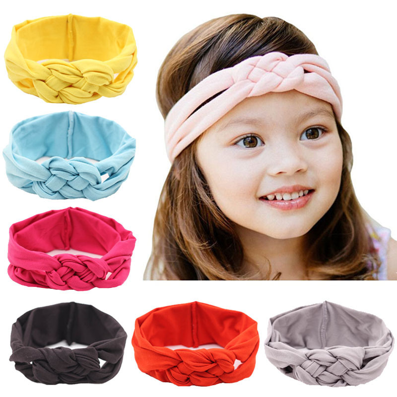 220 New baby headband wraps 637 Baby Headband Girl Kids Braid Twist Turban Head Wraps Stretchy Comfy   