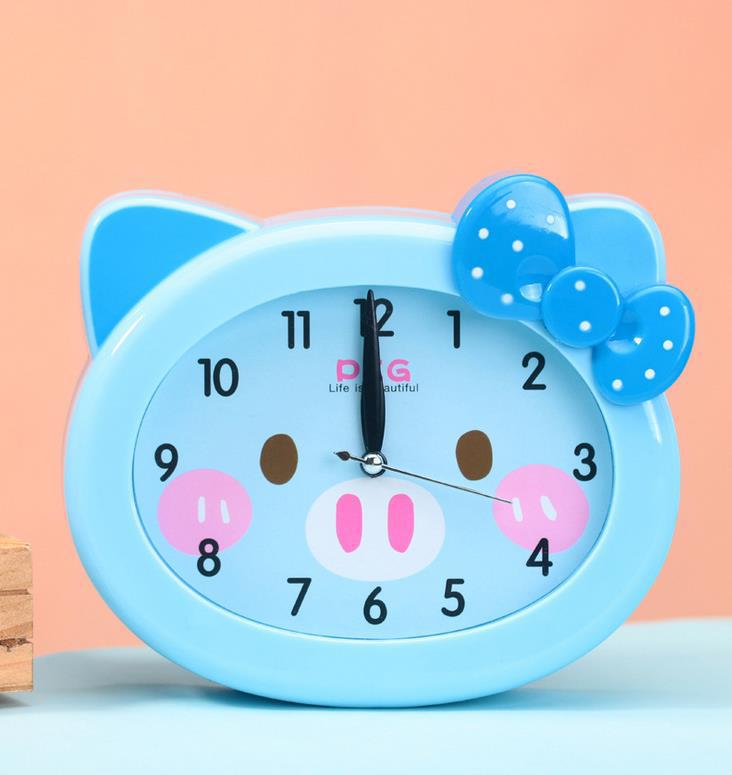 Beatrix Peter Rabbit Snooze Nite Light Alarm Clock Running Pink Deformation Robot Alarm Clock Creative Mute Message Clip Home Decor Toy Gift