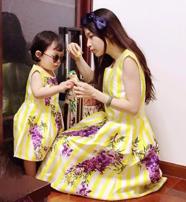 2015 mother and daughter dresses women girls brand vintage maxi floral dress matching mother and daughter