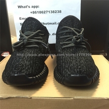 Оригинальное качество идеальный подробности yzy пират серый черный PrimeKnit 350 сапоги 2015 горячих канье уэст низкие обувают