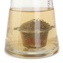Durable 4 5cm Silver Reusable Stainless Mesh Herbal Ball Tea Spice Strainer Teakettle Locking Tea Filter