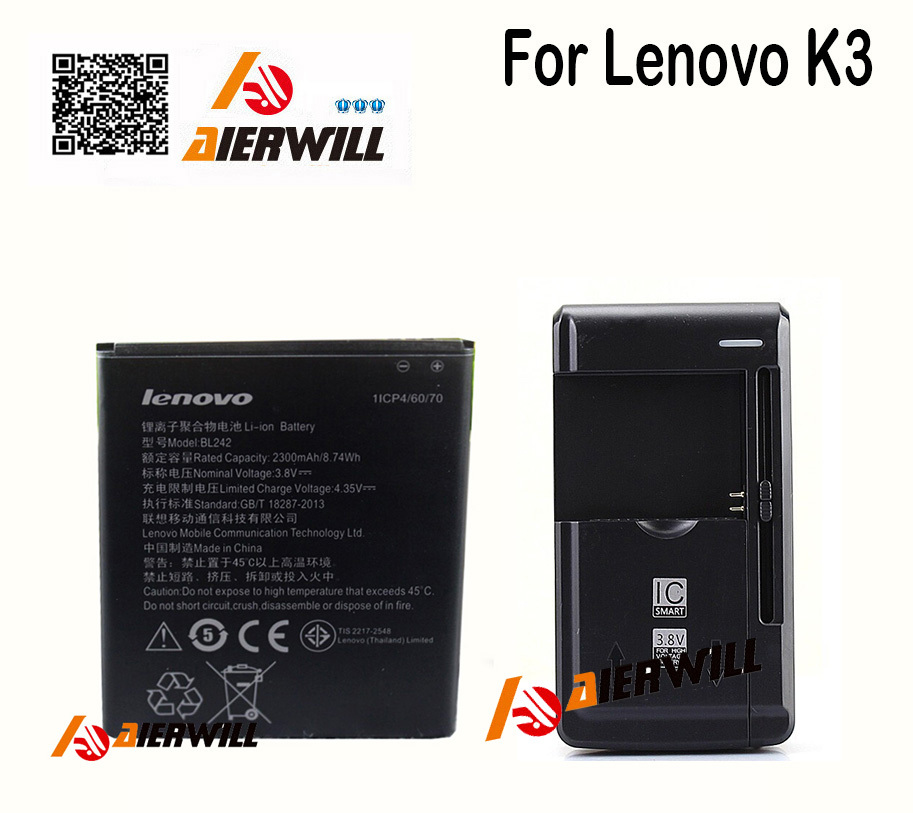 Lenovo k3  100%  lemeng k30-t k30-w bl242 2300    bateria +     
