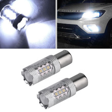1pc Super Bright White 80W LED SMD 1156 Ba15s 1141 12V for CREE Backup Reverse Light Bulb car styling Free Shipping