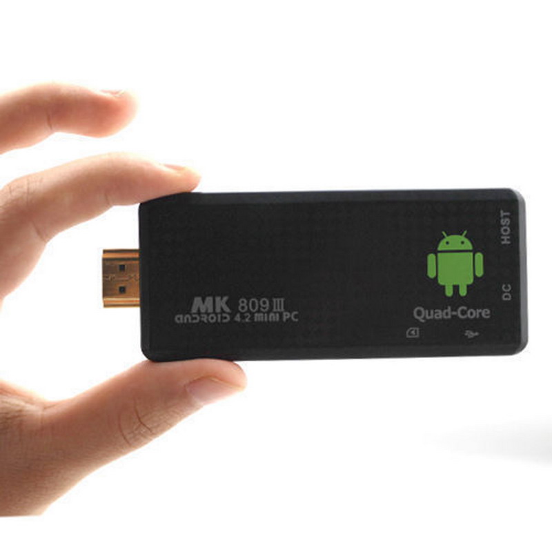1Pcs MK809III RK3188 Mini PC TV Set-top Box Android 4.4 Quad-Core WiFi TV BOX EU Singal Built-in Micro SD/TF card slot OD#S