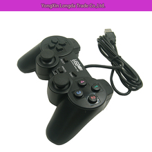 TOP Quality Black Shock Controller Gamepad,with double joystick double shock and mini USB for pc computer game controller