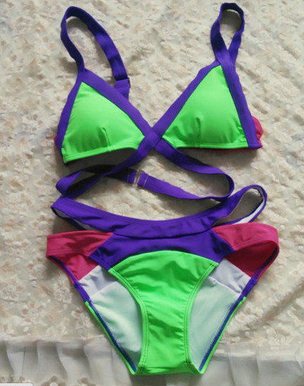 New 2015 Bikinis Women Sexy Women\'s Bikini Set Push-up Padded Bra Swimsuit Bathing Suit Swimwear (40)