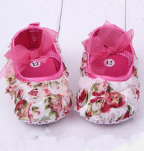 Newborn Prewalk Shoes Baby Cartoon Princess Baby Girls Toddler Rose Shoes Soft Bottom Shoes BS07