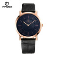 vinoce Men s leather strap quartz watches luxury brand simple casual fashion business waterproof watch Relogio