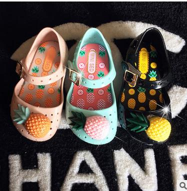 kids font b shoes b font boys girls Children s sandals Pineapple fruit hole hole GuoDongEr