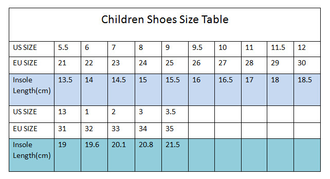 Children Shoes Size