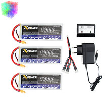 11.1V 10000mAh 3s lipo battery 30C Xpower batteries 2 or 3pcs and charger XT60 / T plug for RC Helicopter Quadcopter drone part