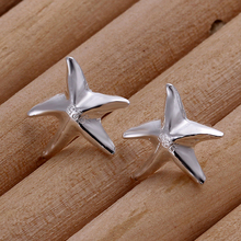 High quality 925 sterling silver stud Earrings for women fashion jewelry pendientes de plata earings silver plated Earring E033