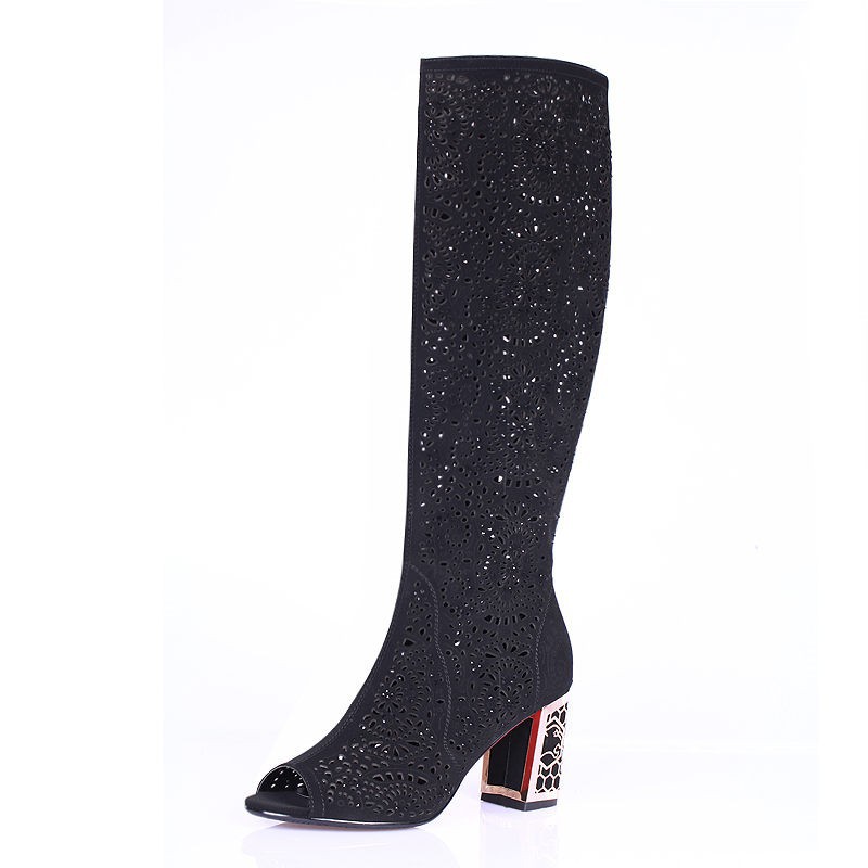 Women Sandals Knee High Women Boots Sexy Fashion Sandal Heels(7cm) La