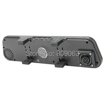 Dual Camera RearView Mirror DVR With External Camera 2 7 Inch LCD Screen 140 Degree Wide