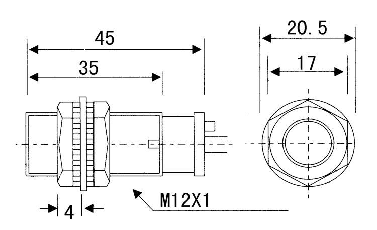 Photoelectric Proximity Sensor M12 Dc 36v Fr12 2dp2 China
