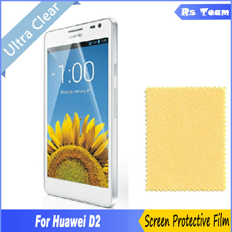 6pcs/lot HD Clear Front Protective Film For Huawei Ascend D2 Display Screen Guard Film For Huawei D2 Screen Protector