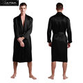 Lilysilk 100 Silk Mens Long Kimono Style Robe Male Dressing Gown 22 Momme Long Sleeve Home