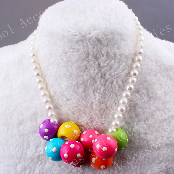 2pcsLot 2015 new hotsale new design WholesaleRetail candy chunky Bead Necklaces for kits christmas gift