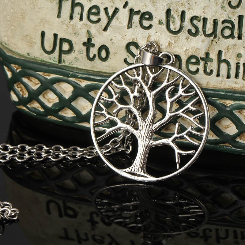 Chokers Choker Collares Vintage Tree of Life Statement Silver Chain Necklaces Pendants long Necklace Necklaces For