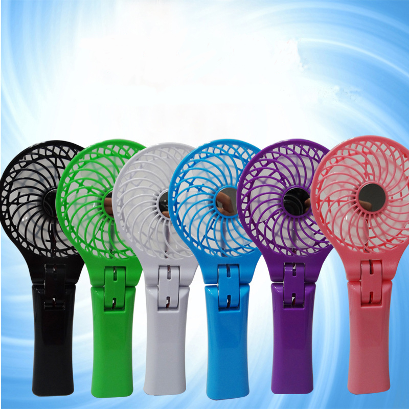 Hand Held Electric Air Cooler Rechargeable Portable Handle Folding USB Mini Fan With Battery Fan Outdoor