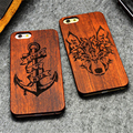 Retro PC Wood Skull Case for iPhone 6 4 7 Novelty Vintage Phone Cases Cover for
