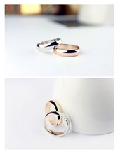 Real Gold Plated Unisex Ring Fashion Simple Finger Ring Jewelry for Women and Men Aneis Bague