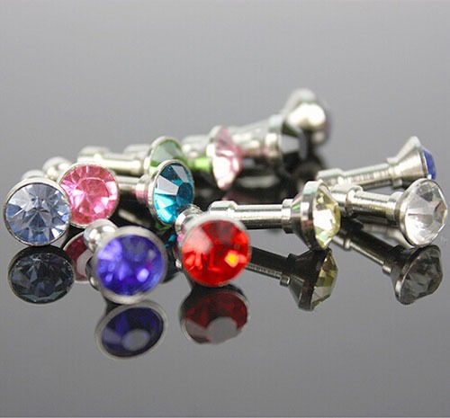 10PCS/LOT 3.5MM Diamond Rhinestone Anti Dust Plug Earphone Plug for iPhone 4 4s 5 5s 6 6s for Samsung Mobile Phone Accessories 10PCS/LOT 3.5MM Diamond Rhinestone Anti Dust Plug Earphone Plug for iPhone 4 4s 5 5s 6 6s for Samsung Mobile Phone Accessories