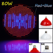 New hydroponics lighting AC85-265V 80W E40 RED/BLUE SMD 800 LEDS Hydroponic LED Plant Grow Lights led bulb LED LIGHT growth lamp