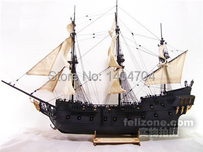 Classics-wooden-Ship-model-kits-pirate-ship-model-Scale-1-50-Black ...