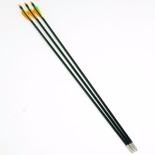 3pcs 30inch Fiberglass Arrows 30 80LBS with Orange Green Feather Hunter Nocks Hunting Target For Recurve