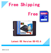 S-E-G-A GENESIS Mega Ever Drive(MD) EDMD Game Cartridge USA Japanese and European game card shell With 8G SD Card