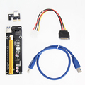 50cm USB 3 0 PCI E Express Extender Riser Card Adapter SATA 15 4Pin Power Cable
