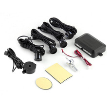 DC12V LED Car Parking Sensor 4 Sensors Monitor Auto Reverse Backup Radar Detector System Kit Sound Alert Alarm Indicator Probe~