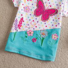 One Pcs NEAT Kids 2014 new free shipping Diamond butterfly baby girls short sleeve t shirts