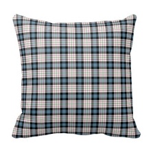 Curly Clan Ferguson Dress Blue Tartan Throw Pillow Case (Size: 20″ by 20″) Free Shipping