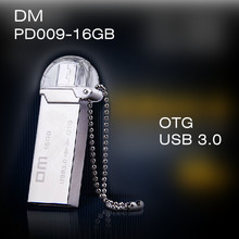 Free shippingDM PD009 OTG USB 3.0 100% 16GB USB Flash Drives OTG Smartphone Pen Drive Micro USB Metal waterproof USB Stick
