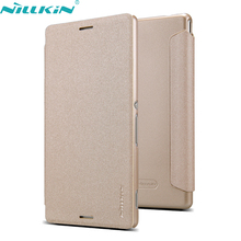 For Sony Xperia M4 Aqua E2303 E2333 E2353 5.0” Leather Case Original NILLKIN Quality Hard Plastic Back Cover Flip Phone Case
