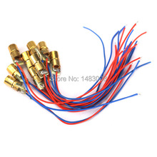 10pcs 650nm 6mm 3V 5mW Laser Dot Diode Module Head With Red Dot High Quality