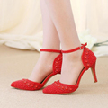 Women Summer Sandals Pointed Toe Rhinestone Pearl Wedding Party Shoes Gorgeous Bridal Shoes with Ankle Straps