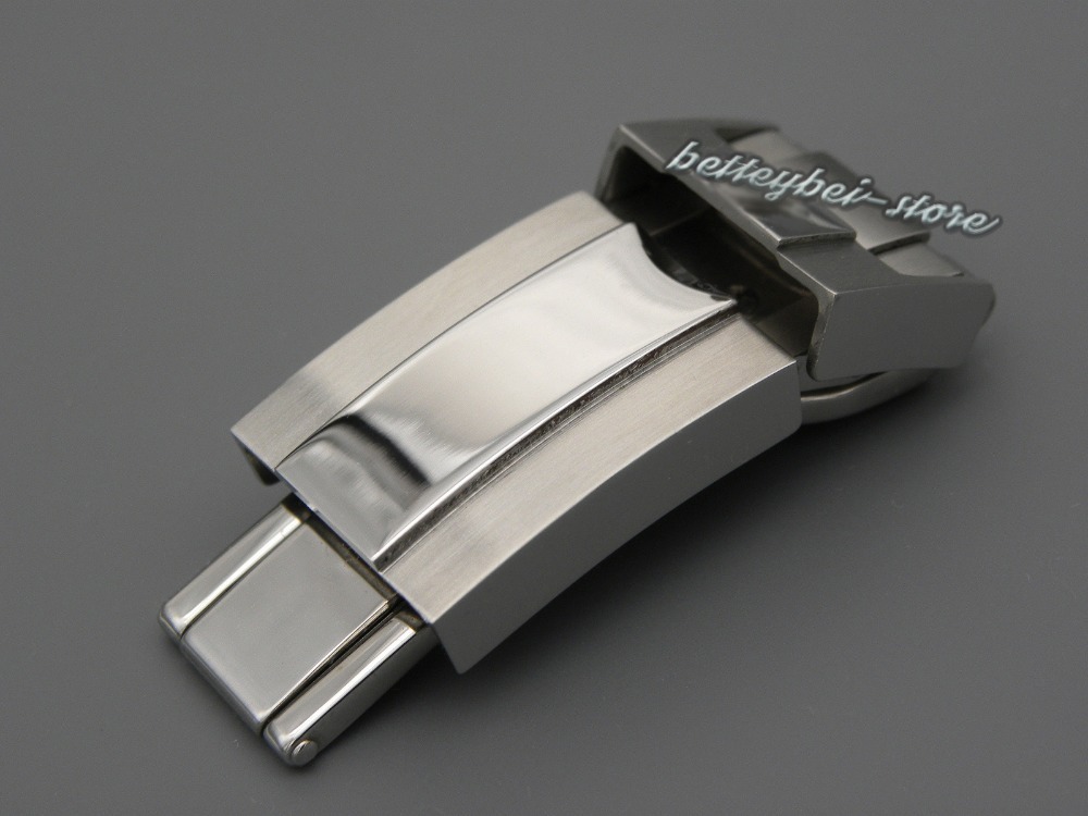 16mm x 9mm watch band buckle Deployment clasp Silver polished brushed High quality Stainless Steel for