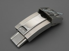 16 mm x 9 mm correa de reloj hebilla de implementación de cierre de plata pulido cepillado + alta calidad en acero inoxidable para rolexwatch mejor regalo