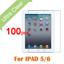 100pcs/lot For iPad Air 1 23 Clear HD Glossy LCD Screen Protector For Apple iPad5 6 Tablet PC Transparent Protective Film +cloth