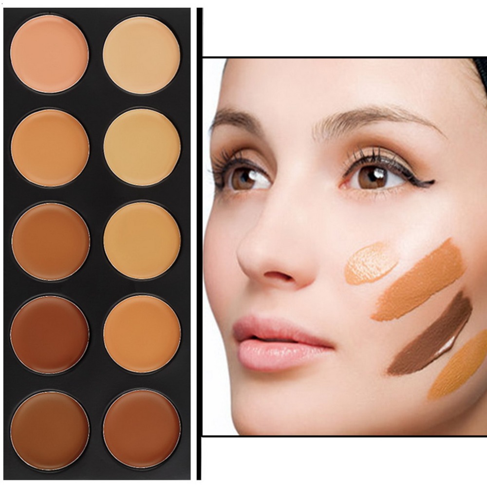 10 color Face Care Brand Base Primer Makeup Foundation Concealer Contour Palette BB Creams Professional Make