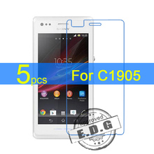 5pcs Ultra Clear LCD Screen Protector Film Cover For Sony Xperia M C1905 C1904 Protective Film + cloth