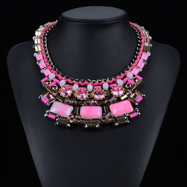 2016 nueva primavera / verano collares para mujer moda para mujer exagerada woven gargantillas collares nuevos